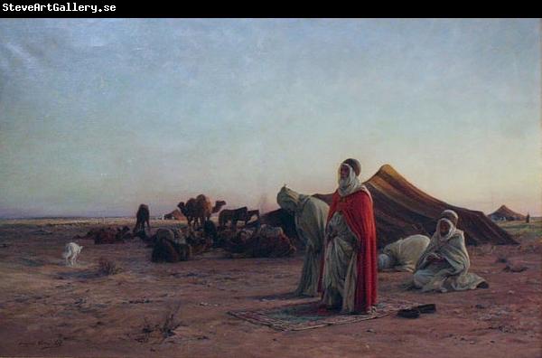 Eugene Alexis Girardet Prayer in the Desert